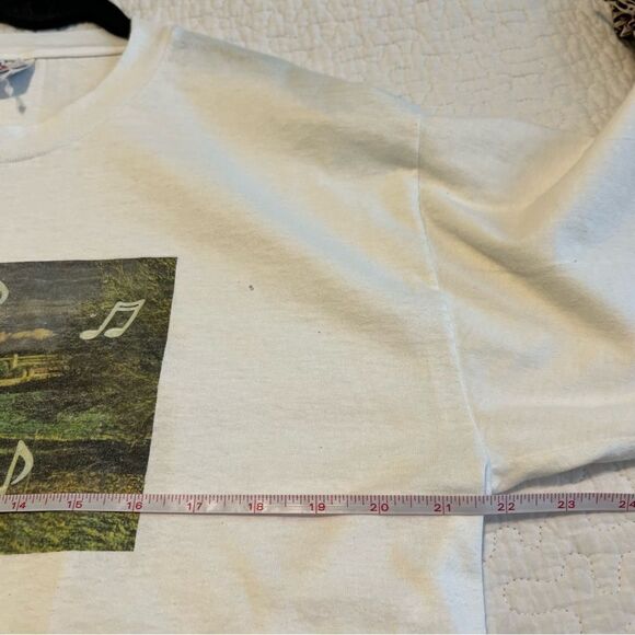 ✨ Vintage Hanes White Shirt Music Fields Country Large - Picture 8 of 9